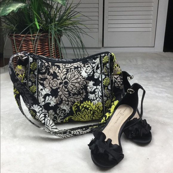 VERA BRADLEY MULTI COLOR YELLOW BROWN WHITE BAG - Picture 2 of 4